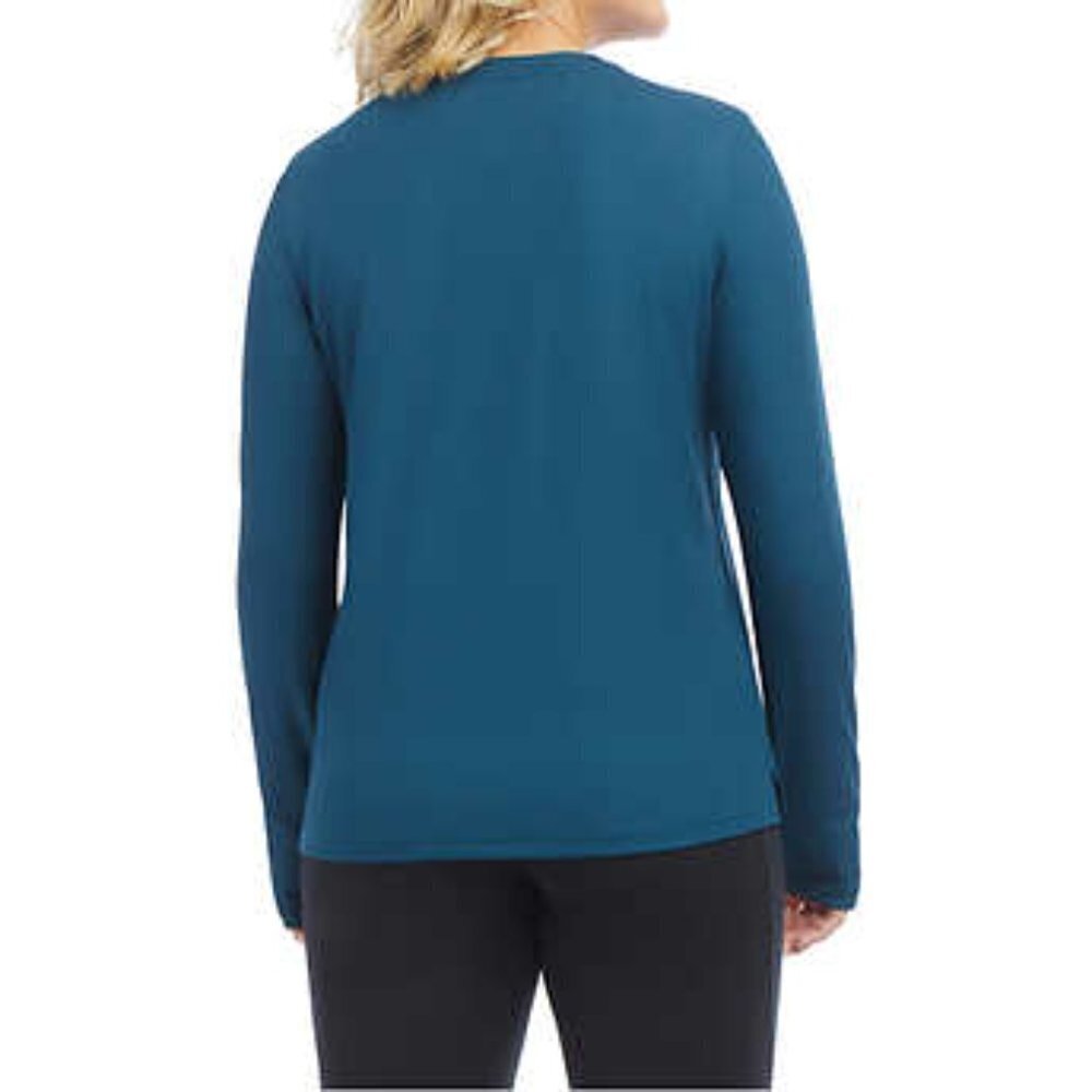 NWOT Danskin Ribbed Long Sleeve Top | Teal - Picture 8 of 9